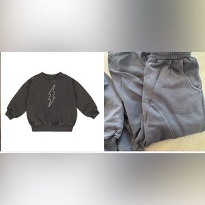 Rylee + Cru lighting bolt sweatshirt and sweat pants set